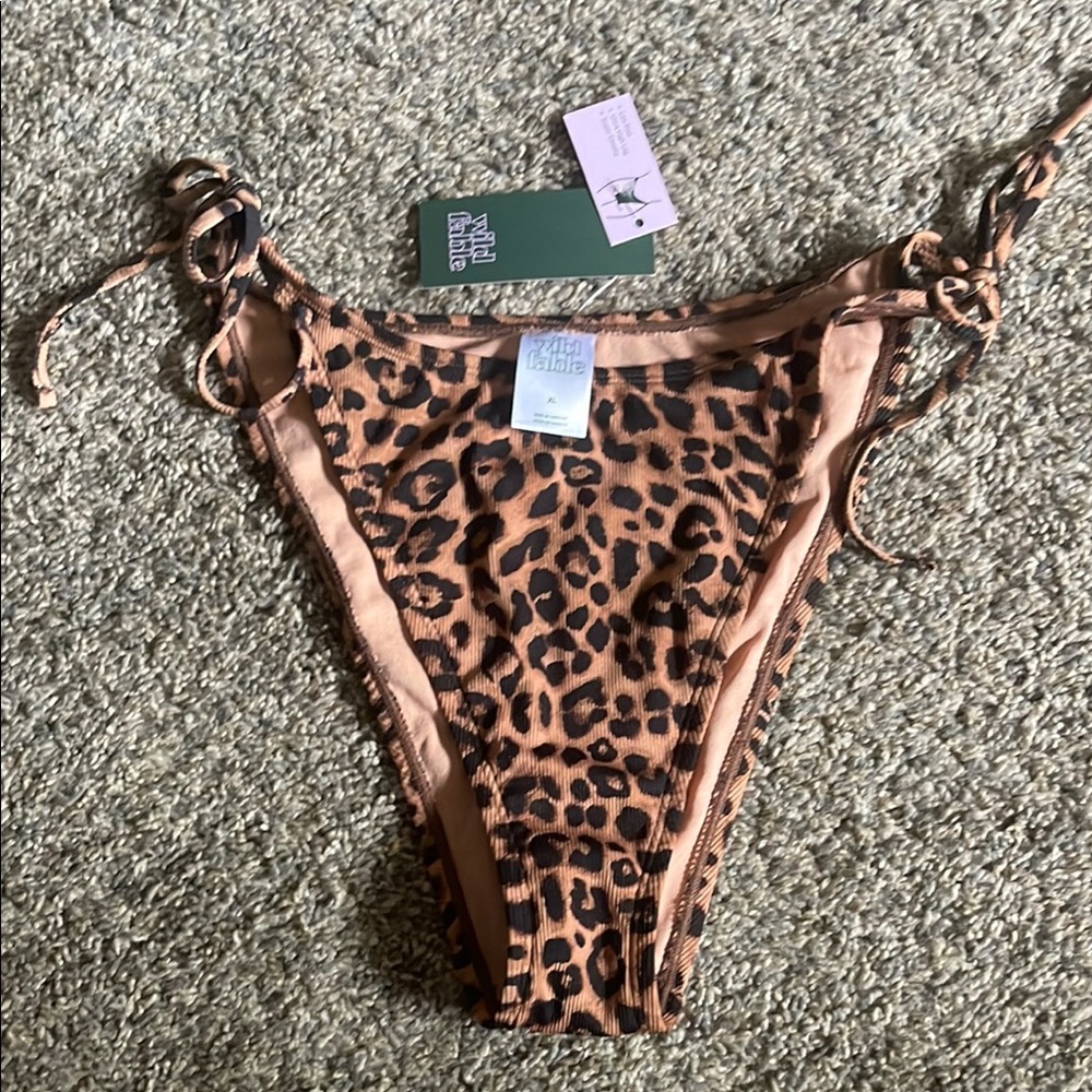 Leopard Print Bikini Bottom Size XL